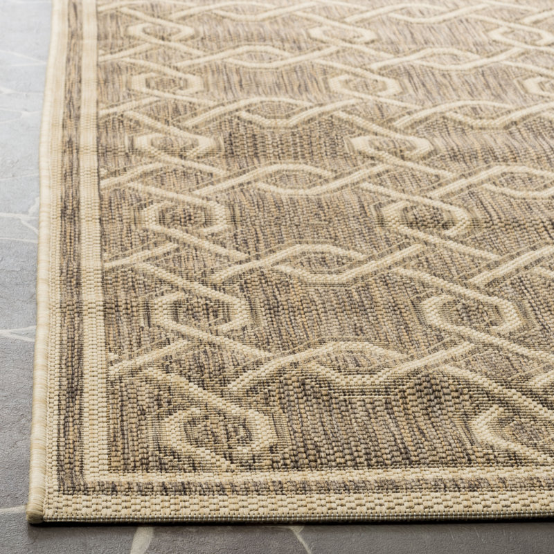 Tapis d'intérieur / extérieur à motif géométrique Joliet Performance, Rectangle 6 pi 7 po x 9 pi 6 po