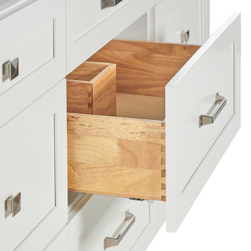 ARIEL Monroe 54 Single Sink Bathroom Vanity with Carrara Quartz Top, White, 42" - 43", Italian Carrara Marble