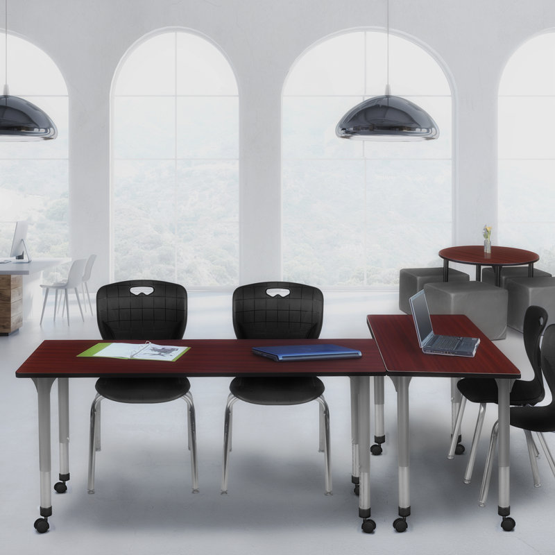 Ensemble de table et chaises Romig Kee, Noir, Acajou, L 66 po x P 24 po