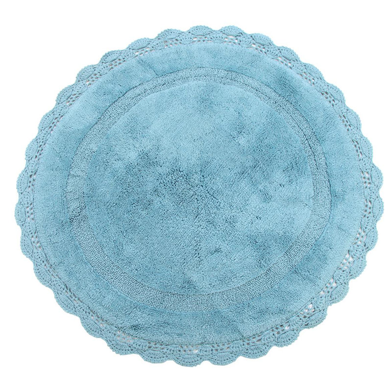 Tapis pour salle de bain Wingert, Bleu aqua, L 60 po x l 60 po