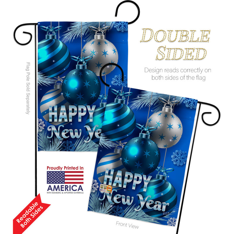 Drapeau 18,5 x 13 po New Year