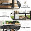 Banc de rempotage extérieur 64,9 "avec 2 tiroirs et rehausse supérieure, noir-2093705203