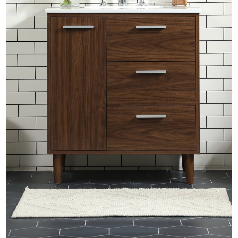 Ensemble de meuble-lavabo simple 30 po Baldwin, Noyer