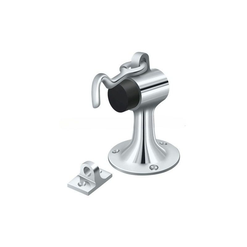 Pare-chocs de sol Deltana SAHF358U26 avec support, laiton massif en chrome poli, Chrome poli
