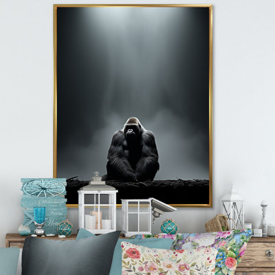 Gorille solitude, reproduction d'art sur toile