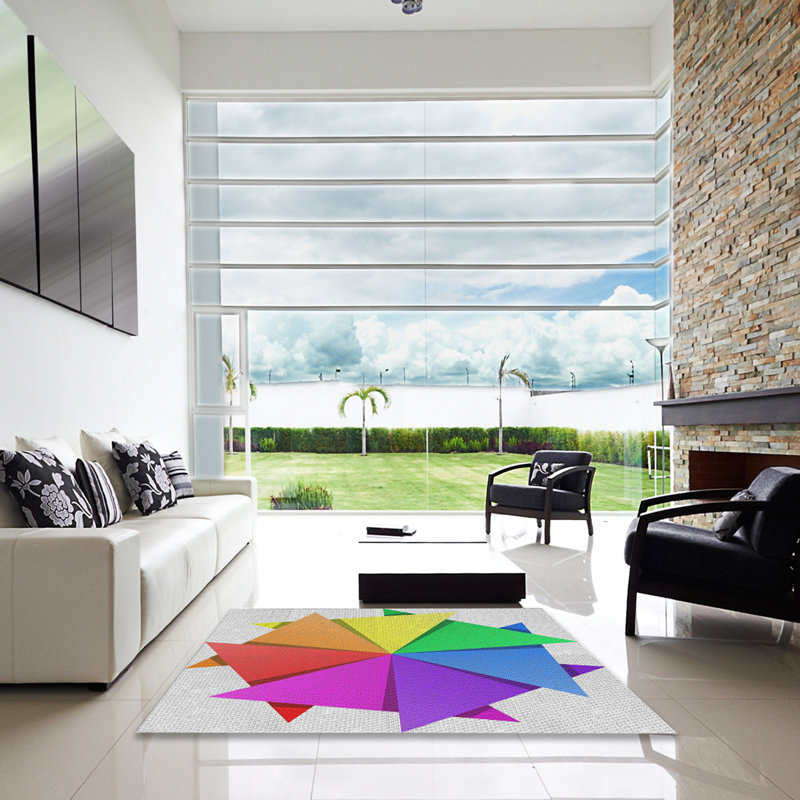 Mauve Tapis décoratif, Carré 7 pi