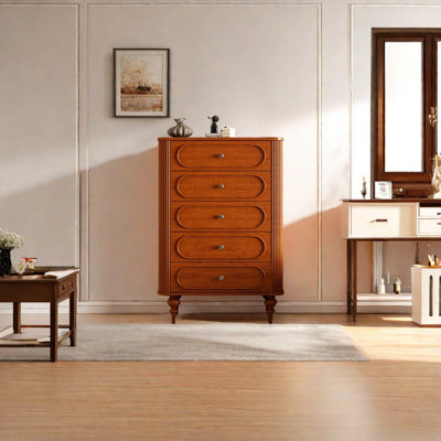 Modern Vintage Solid Wood Entrance Cabinet Accent Chest