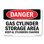 Gas Cylinder Storage Area Keep All Cylinders Plastic Sign 14" X 10"