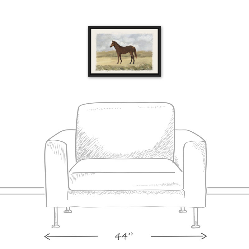 Cheval rétro, H 13,75 po x l 19,75 po