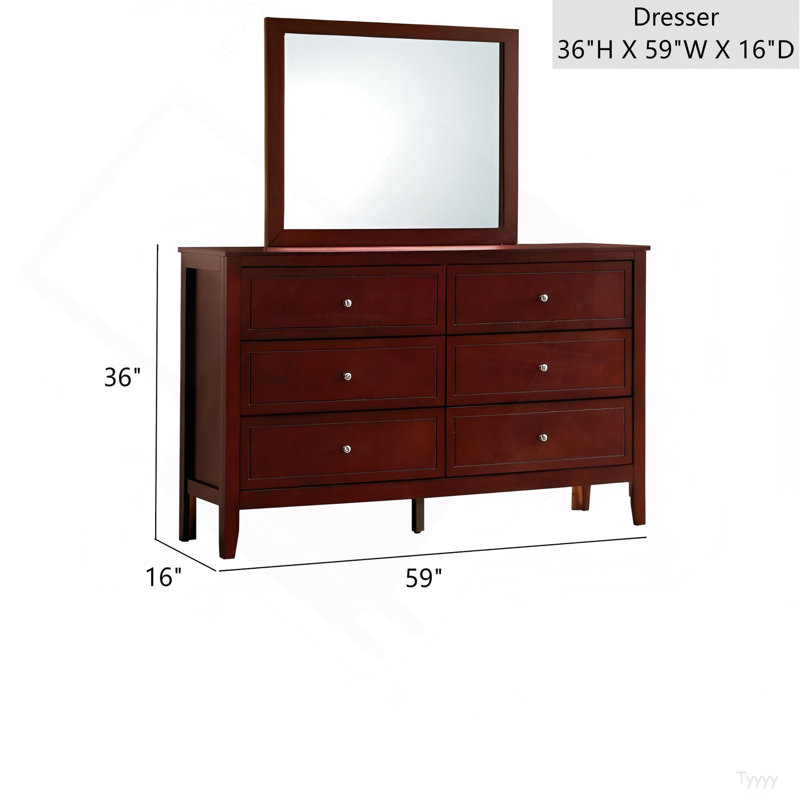 Commode Daniel (sans miroir) Daniel G1310-D-00, Cerisier