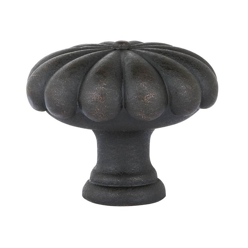 Tuscany Oversized 1" Mushroom Knob, 1.75" H x 1.75" W x 1.5" D, Medium Bronze Patina