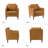 Almetia Vegan Leather Armchair with Solid Wood Legs-1275716105