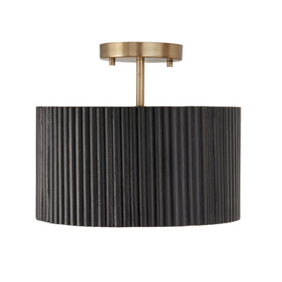 Luminaire suspendu tambour noir à 1 lumière Donovan