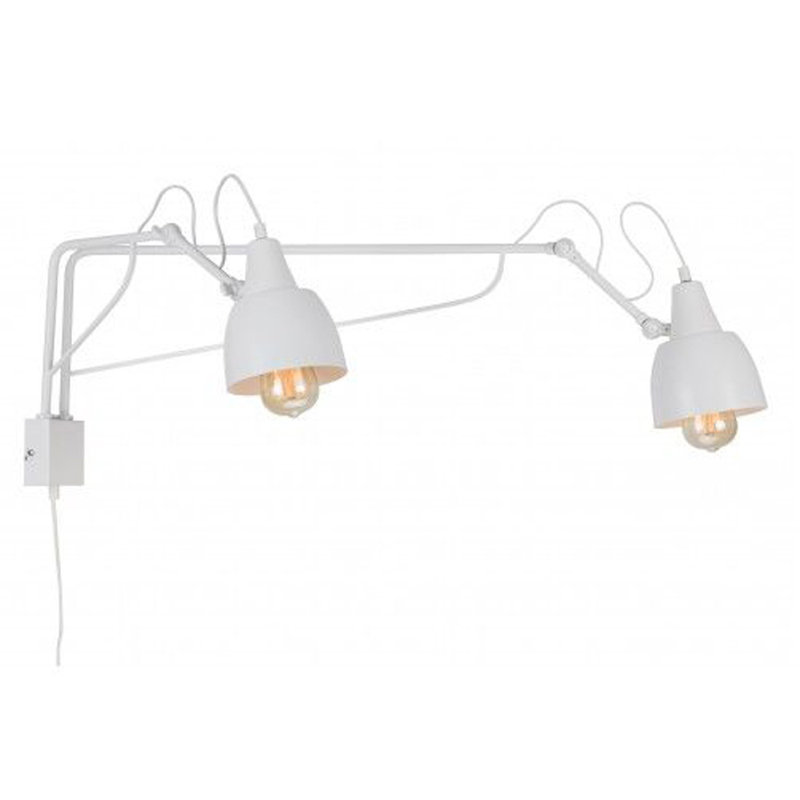Chipps Swing Arm Sconce, White