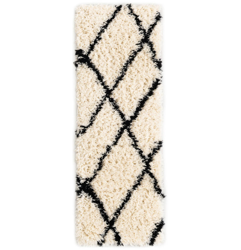 Tapis Tarquinio, Noir, Tapis de couloir 2 pi x 6 pi 1 po