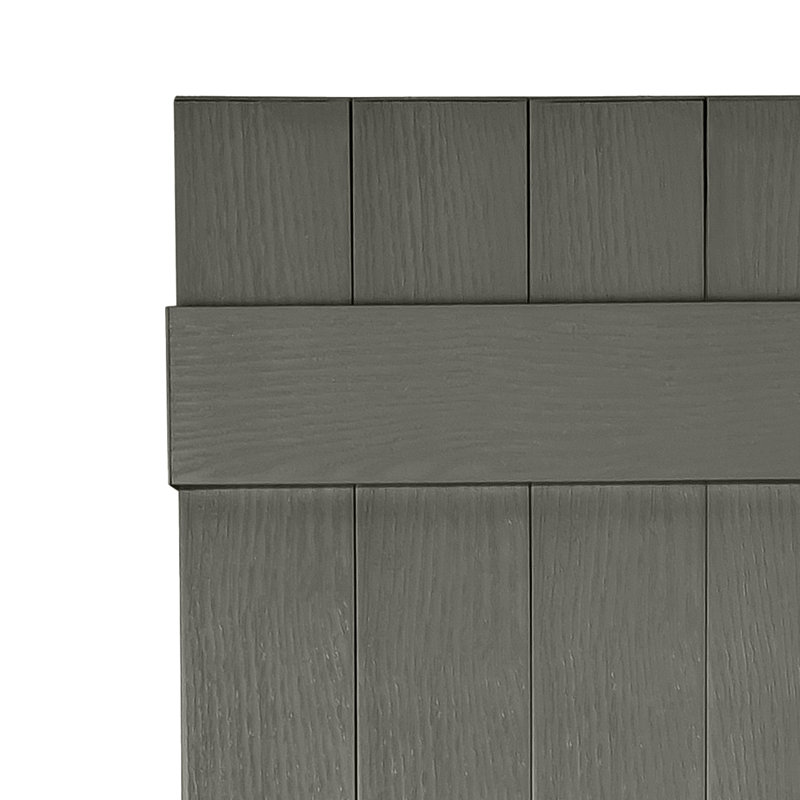 Persiennes personnalisées à 4 planches fermées, 41", Gris colombe