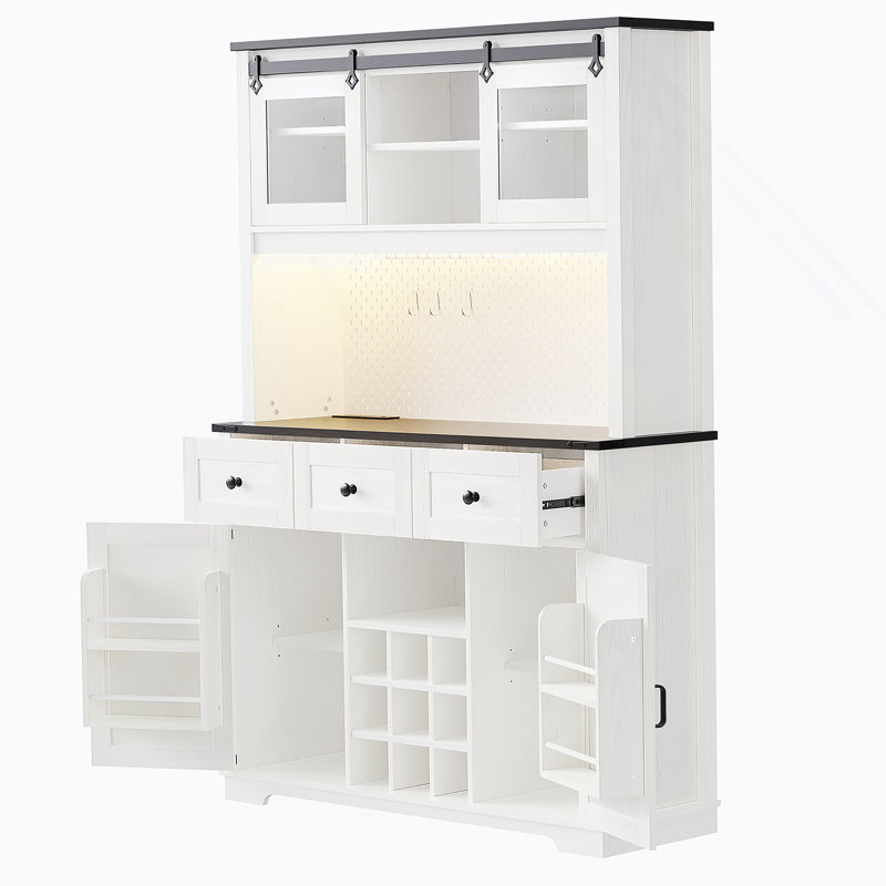 Garde-manger avec tablettes, portes et tiroirs