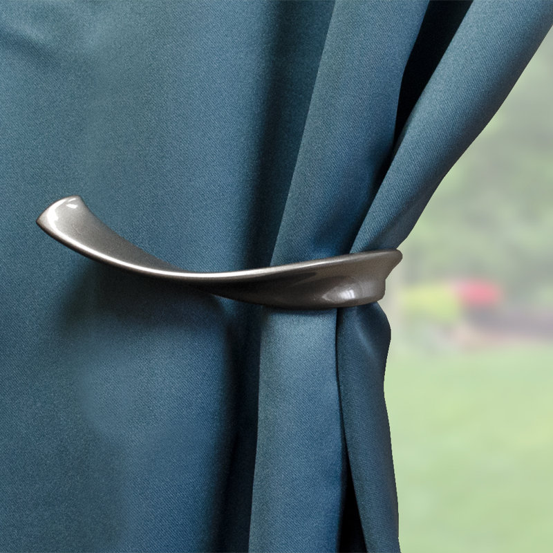Presley Drapery Curtain Holdback, Pewter