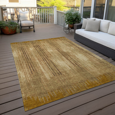 Malek Indoor/Outdoor Area Rug with Non-Slip Backing