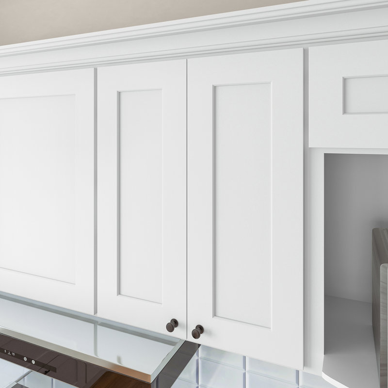 Ready to Assemble Solid Wood Shaker Wall Kitchen Cabinet, 30" H x 24" W x 12" D, White