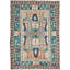 Hand-Knotted High-Quality Rust and Green Area Rug