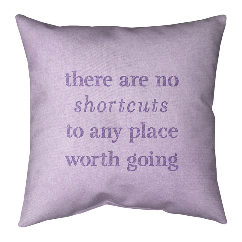 Solid Colour Reversible Throw Pillow, 14" x 14", Purple
