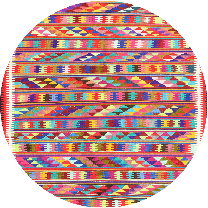 Geometric Indoor Rug, Round 8'
