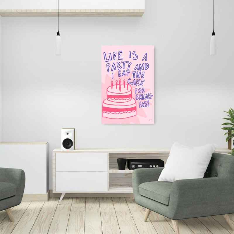 Petit déjeuner, impression d'art mural contemporain fantaisiste, 36" H x 24" W