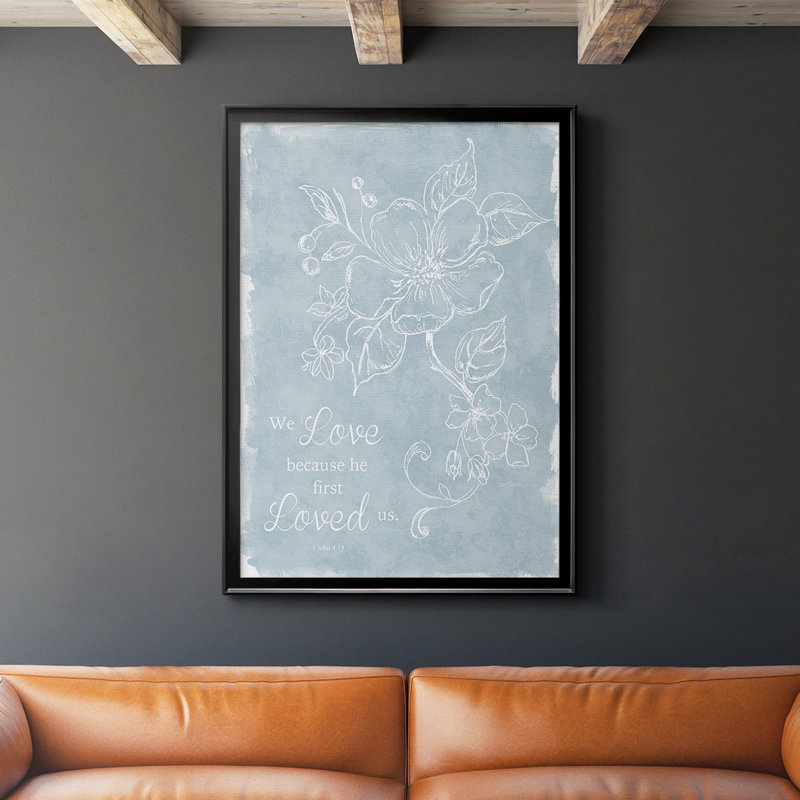 Loved Us First by - Art textuel sur, H 24,5 po x l 18,5 po x P 1 po, Noir
