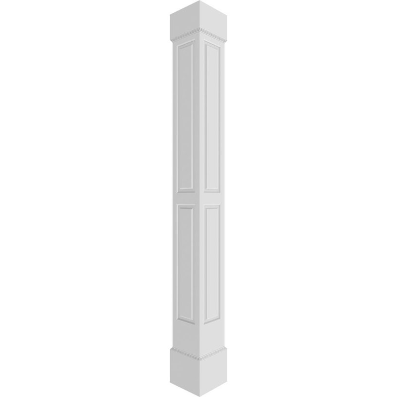 Ensemble de colonnes à double panneau surélevé en PVC Craftsman Classic Square, H 96 po x l 11,63 po