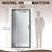 32-36" W x 72" H Framed Rectangle Reversible Shower Door with Tempered Glass