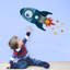 Flying Rocket Wall Stickers-1963359708-1963359709