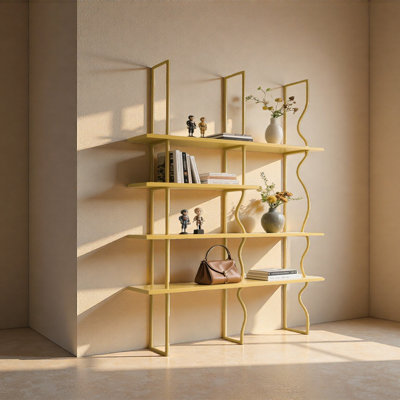 Yellow Wavy Display Shelf