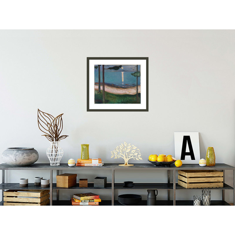 Moonlight by Edvard Munch -Framed Giclee Print, 23.5" H x 26.71" W