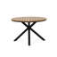 Élégante table de salle à manger circulaire avec un superbe design industriel et des matériaux durables