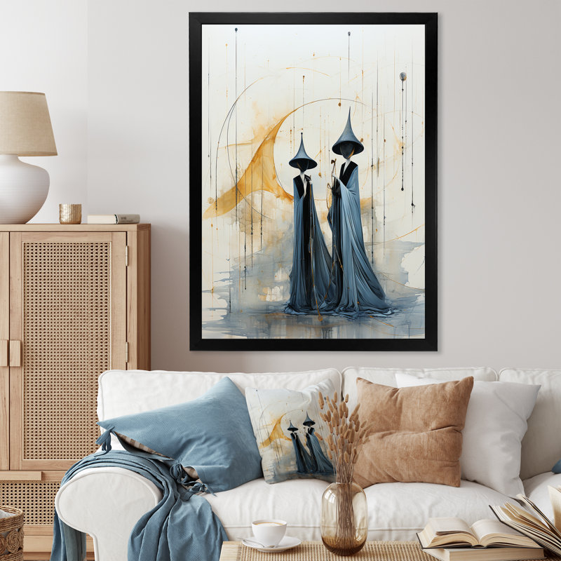 Minimalisme sorcières II - impression, Cadre simple noir, H 44 po x l 34 po x P 1,5 po