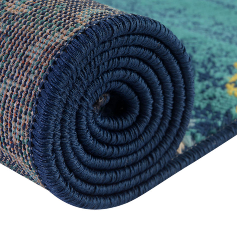 Akridge Floral Indoor Rug, Oval 5'3" x 8'