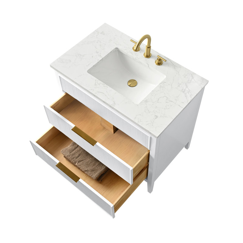 Emma 36" W Single Vanity, White