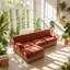 Canapé d'angle modulaire 3 places en velours capitonné UI Furniture, 269 cm (L) x 86 cm (P) x 87 cm (H)