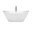 Baignoire de trempage autoportante en acrylique avec robinet 66 po. X 32 po. Dorrit-136424731-108352002-136428838