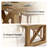 63" Farmhouse Dining Table for 4, Rectangular Kitchen Table with X-shape Base