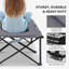 Outsunny Double Camping Bed Foldable Cot Sunbed w/ Carry Bag Grey