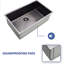 Évier de cuisine encastré avec grille d'évier