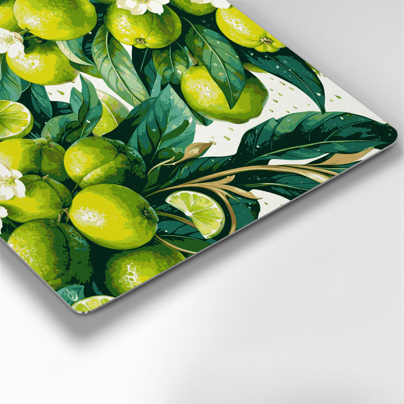 Fruit, lime vert persan, art mural en métal, H 12 po x l 12 po