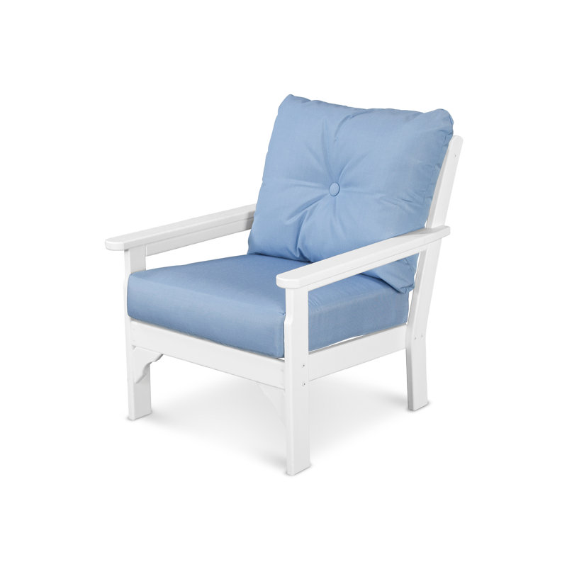 Lakeside Vineyard Deep Seating Chair, White, Cast Ash