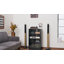 HOMCOM 4-Tier Hi-Fi Stand with Adjustable Shelves, Black Wood-Effect