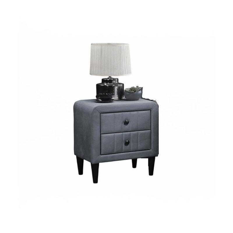 Table de chevet 1 pièce Velvet, Gris