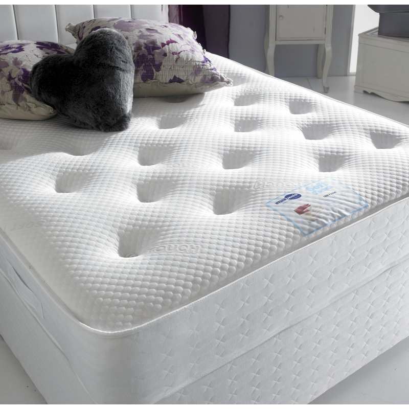 Tudela Upholstered UK King - DE 150 X 200 Cm Bed with Mattress, 2 Drawers, Super King (6')