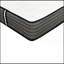 Matelas hybride à ressorts ensachés de qualité supérieure, grand, matelas en mousse viscoélastique imprégnée de gel, blanc / gris-1845651165