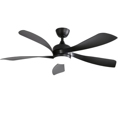 Damecia 52" 5 - Blade Smart Standard Ceiling Fan with Remote Control and LED Light